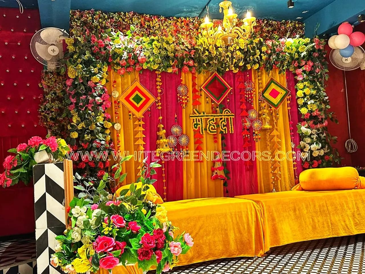 Grand Mehndi Lounge Setup