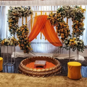 Haldi Flower backdrop