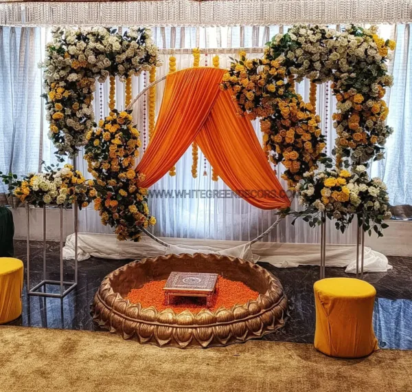 Haldi Flower backdrop