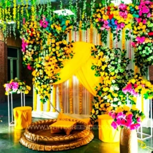 Circular Haldi Backdrop
