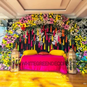 haldi and mehndi setup