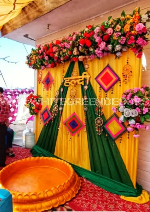 Haldi and Mehndi Back drop
