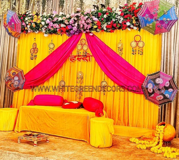 Haldi and Mehndi setup