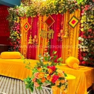 Mehndi Backdrop Setup